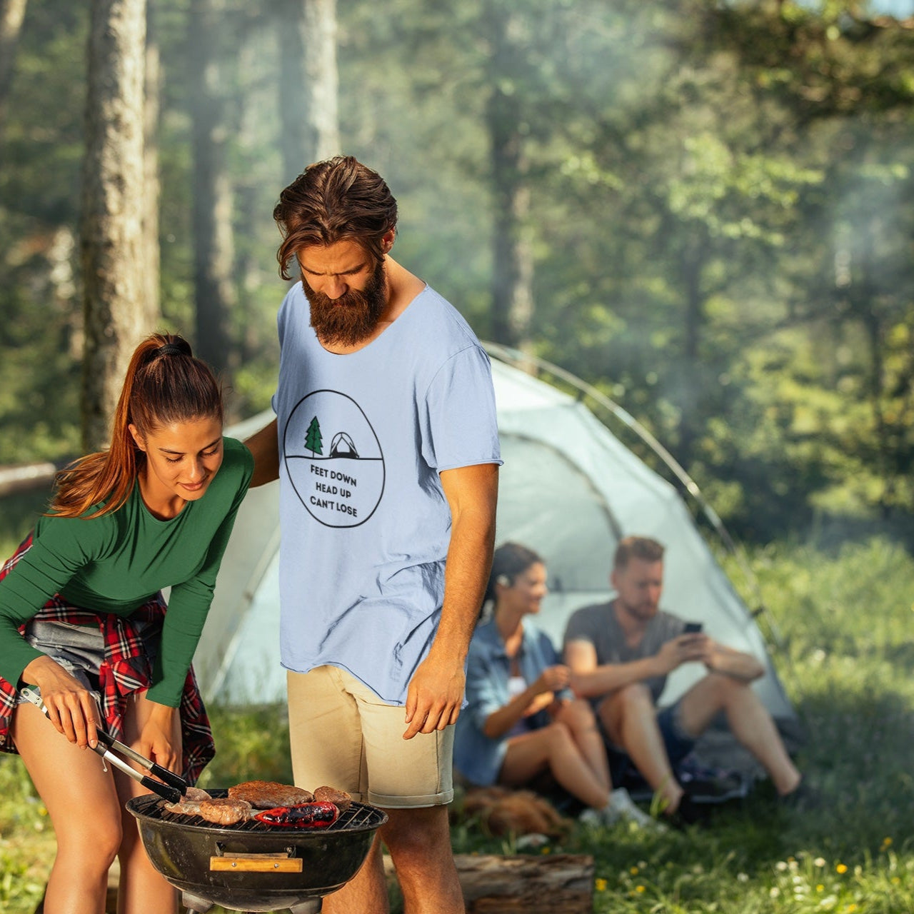 Feet Down. Head Up. Can't Lose. Unisex Tee