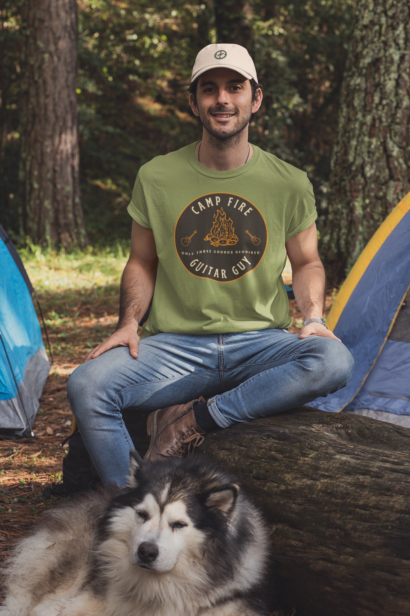 Campfire Guitar Guy Tee