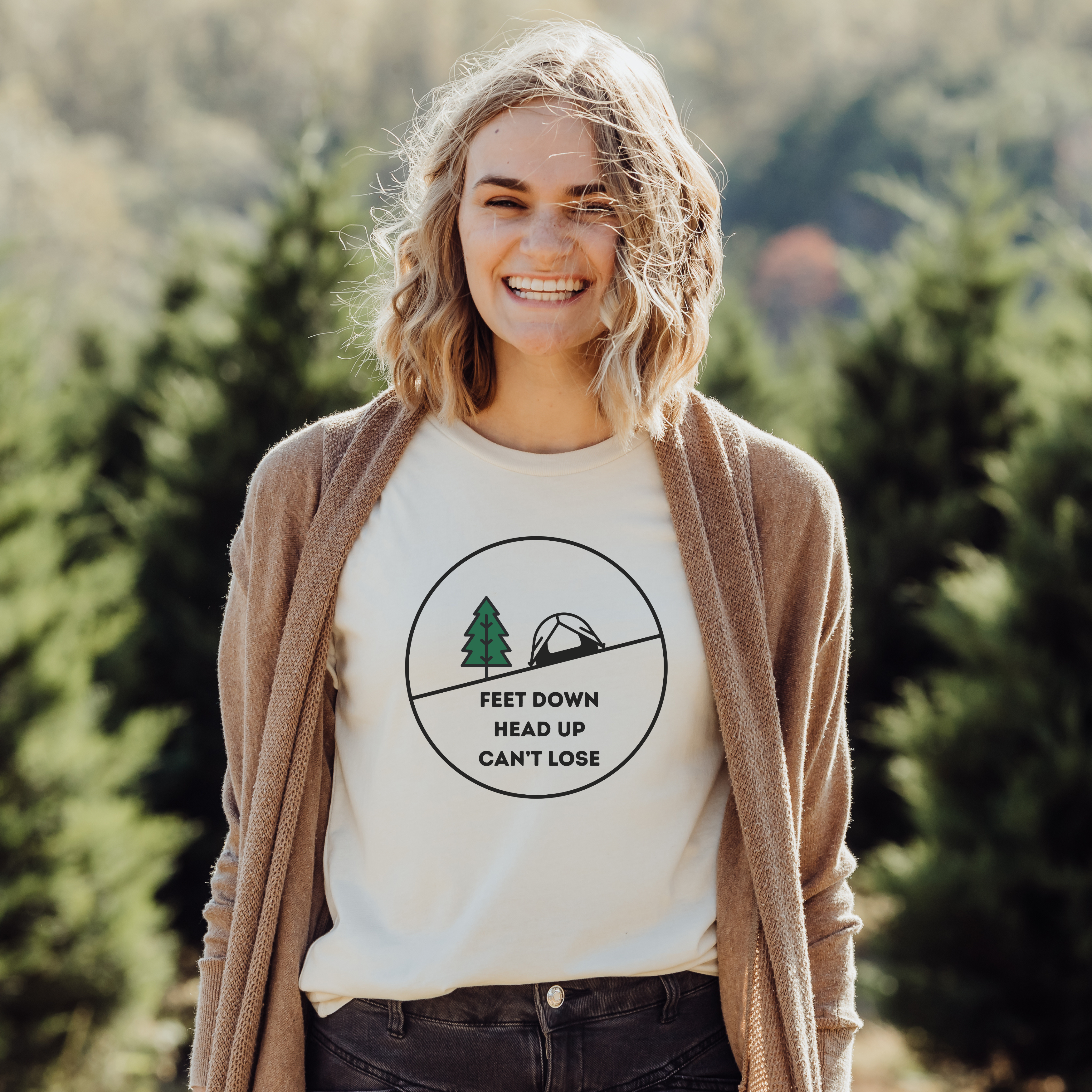 Feet Down. Head Up. Can't Lose. Unisex Tee