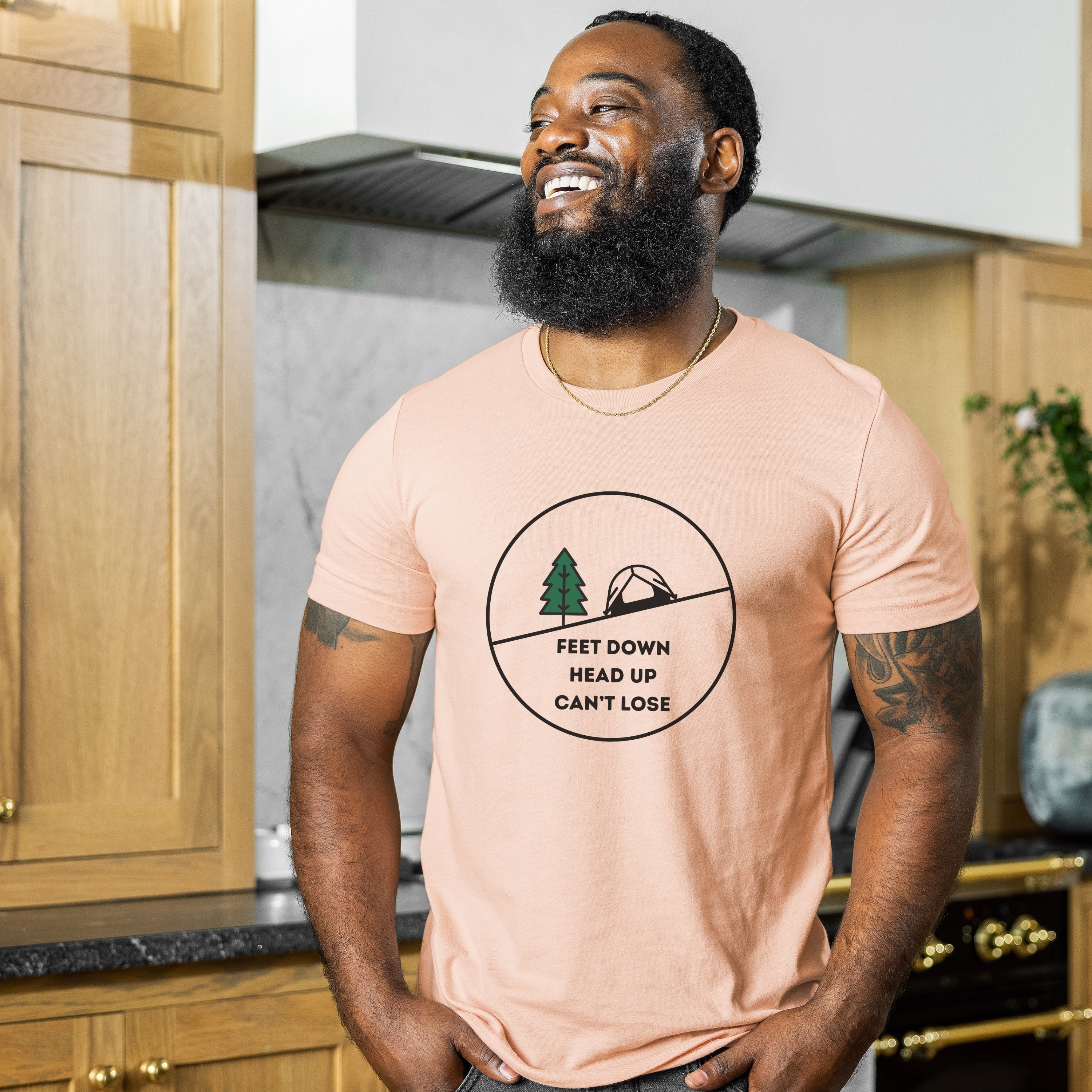 Feet Down. Head Up. Can't Lose. Unisex Tee