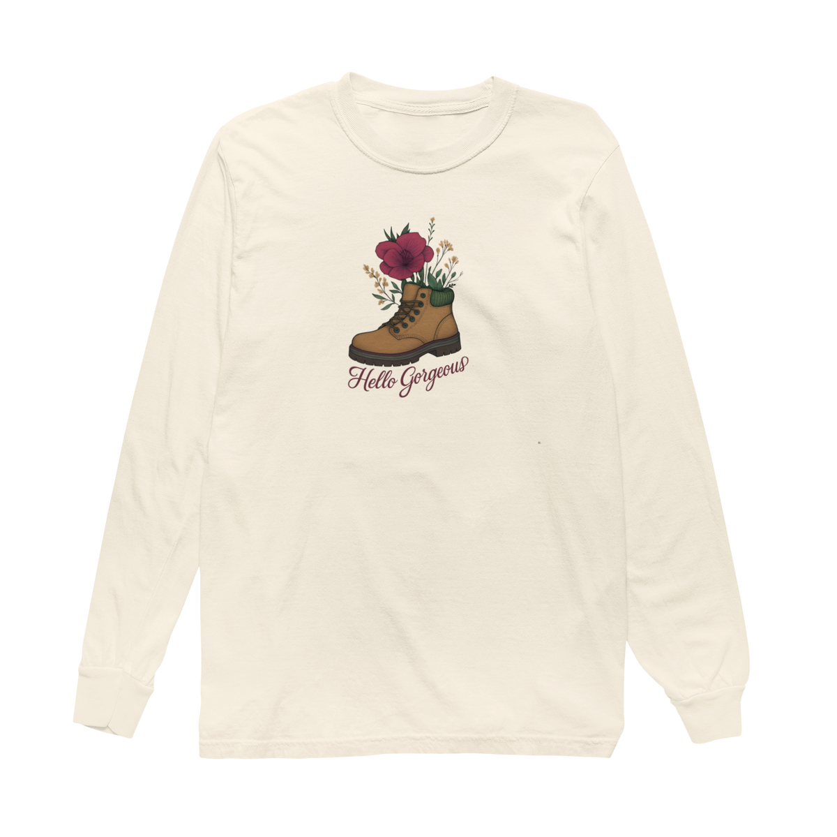 Hello Gorgeous Wildflower Long Sleeve Unisex Tee