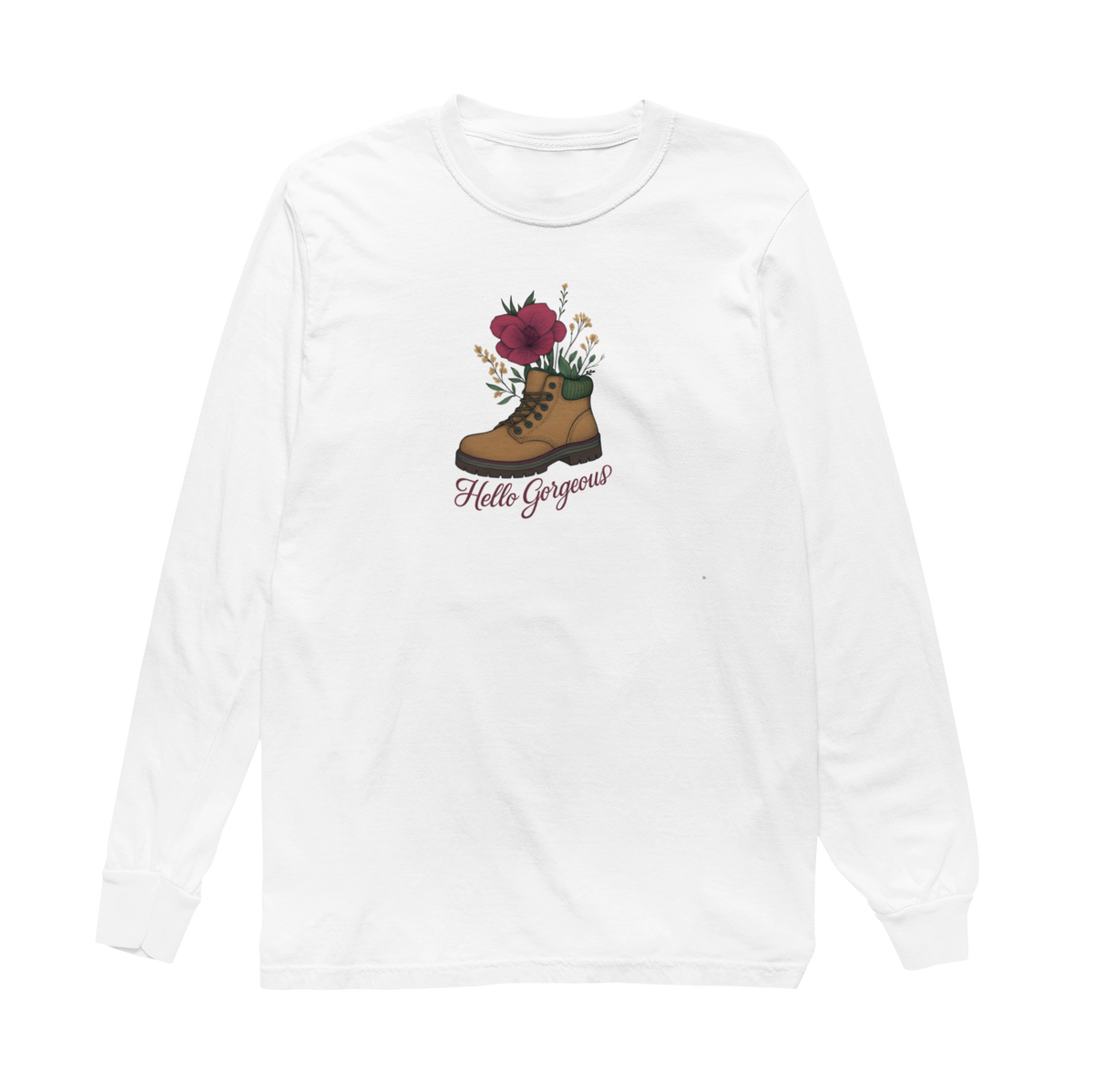 Hello Gorgeous Wildflower Long Sleeve Unisex Tee