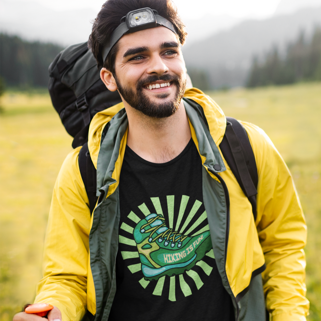 Hiking Is Fun! Green Boot