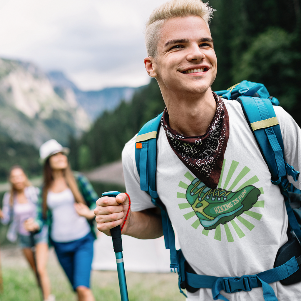 Hiking Is Fun! Green Boot