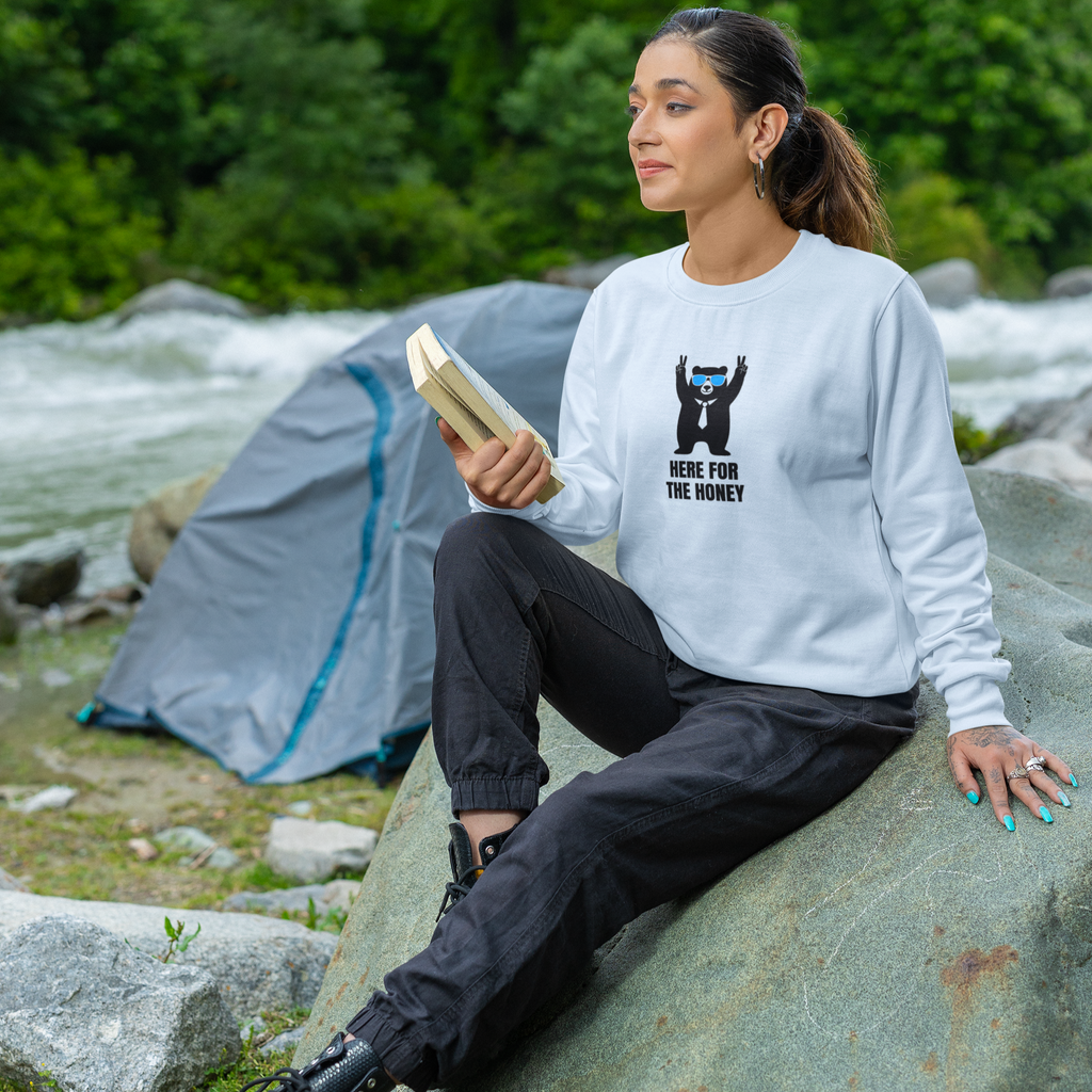 Here for the Honey Unisex Sweatshirt