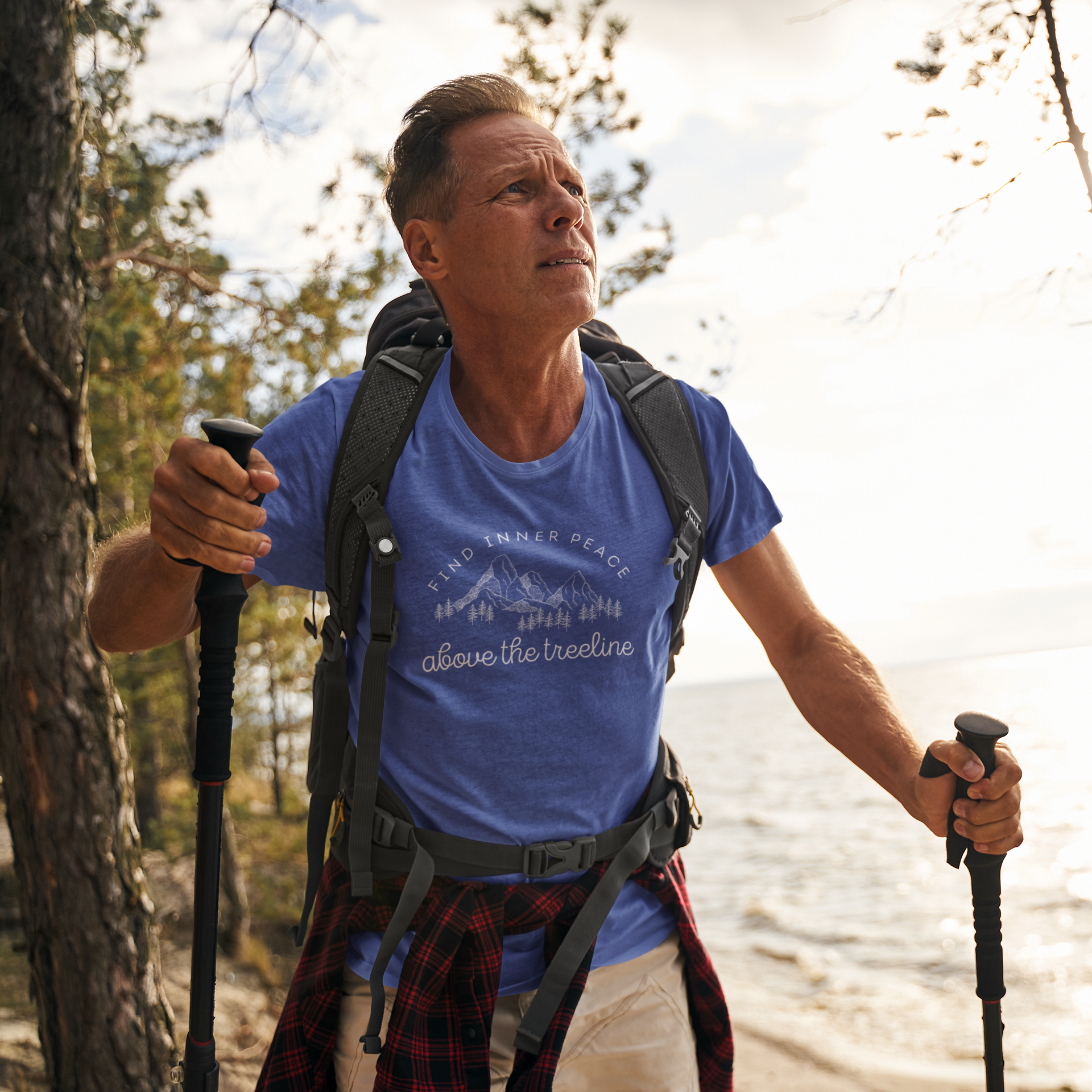 Find Inner Peace Above the Treeline Unisex Tee