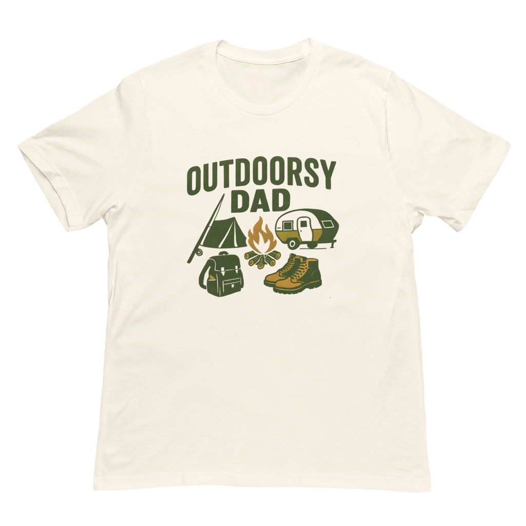 Outdoorsy Dad In Green Tee