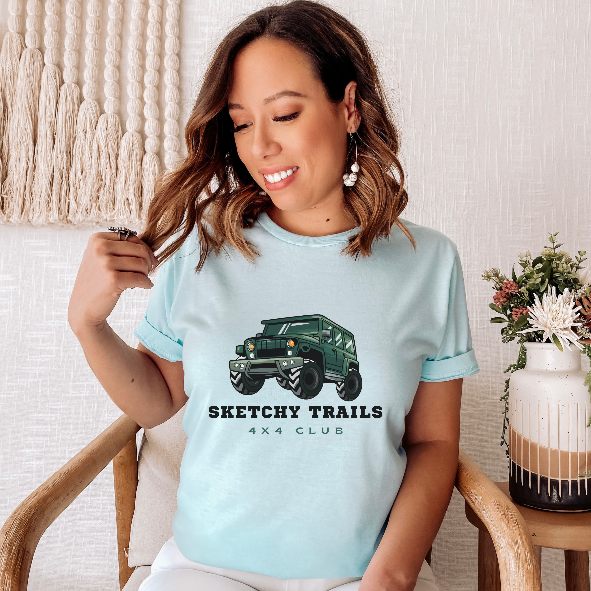 Sketchy Trails 4x4 Club Unisex Tee