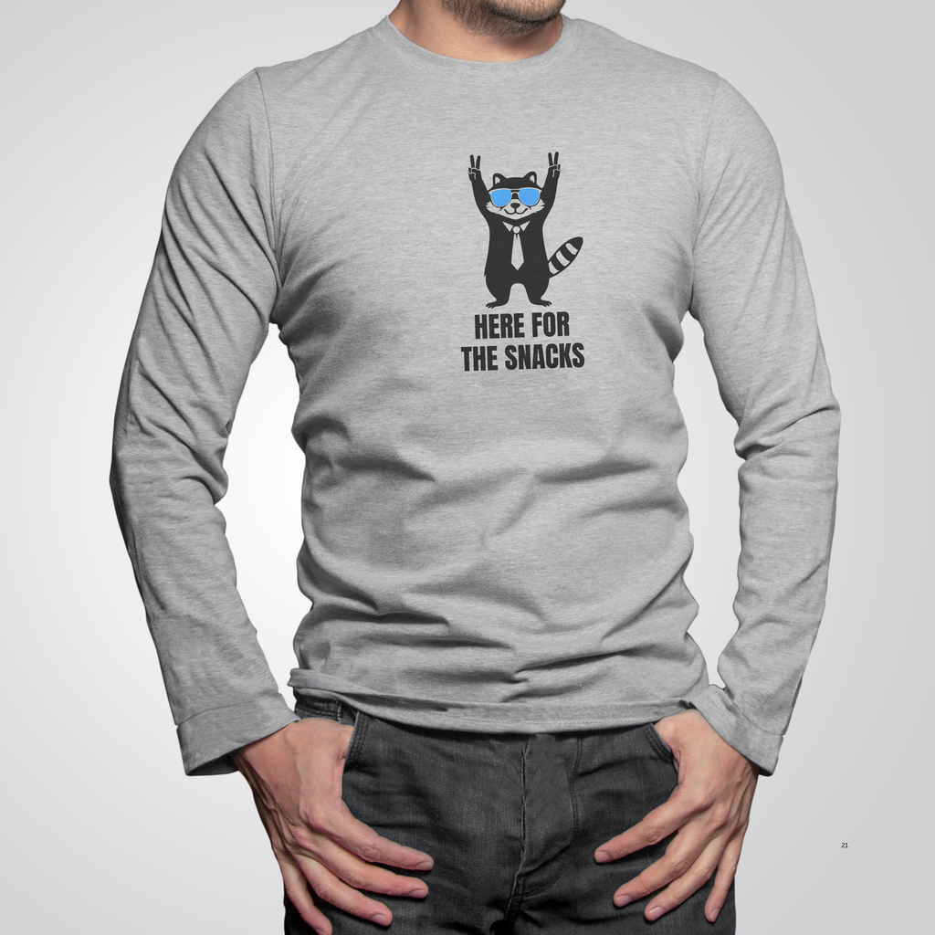 Here for the Snacks Long Sleeve Tee