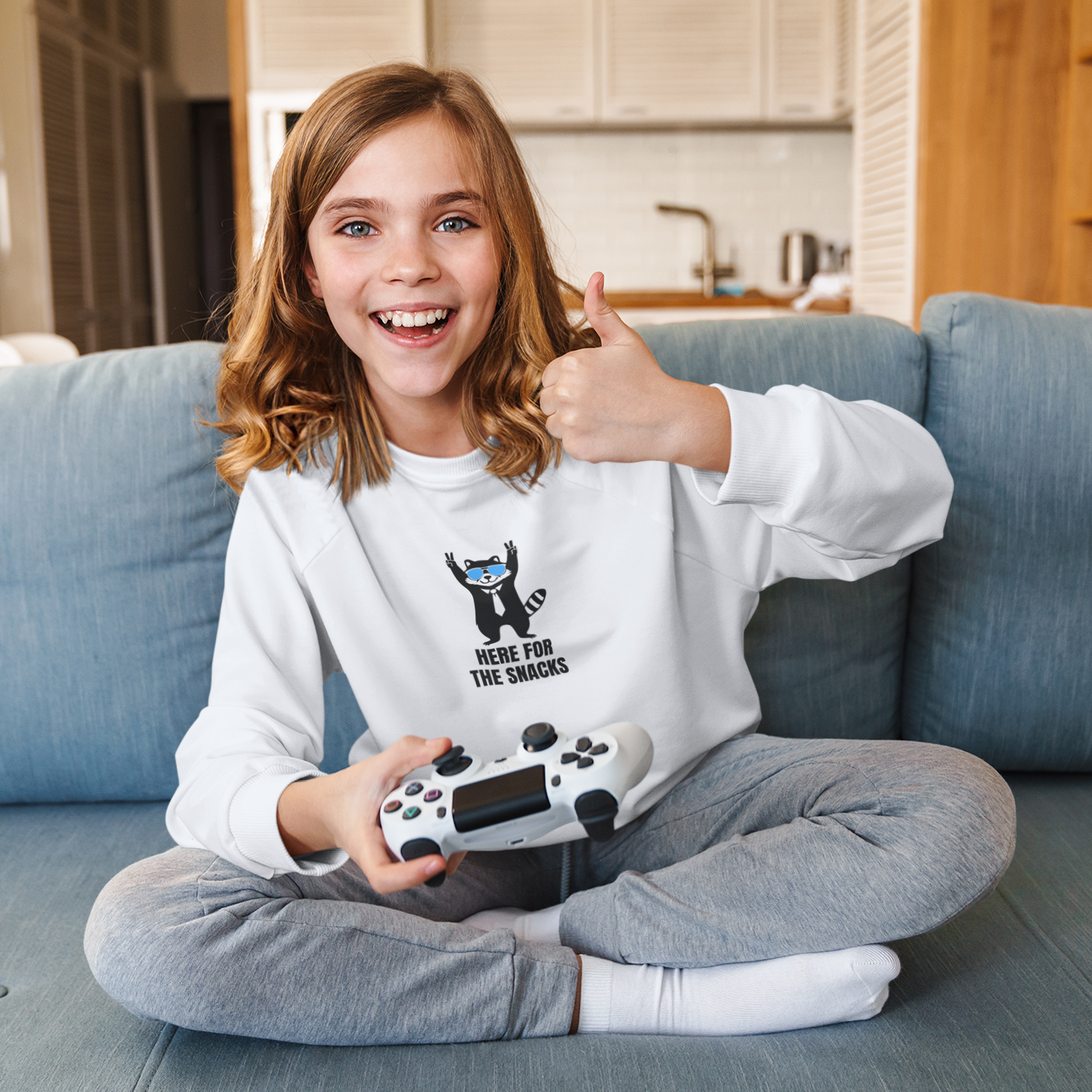 Here for the Snacks Youth Sweatshirt